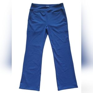 DaYoung Blue Nylon Boot Cut cut Yoga Pants NWT Sz.L